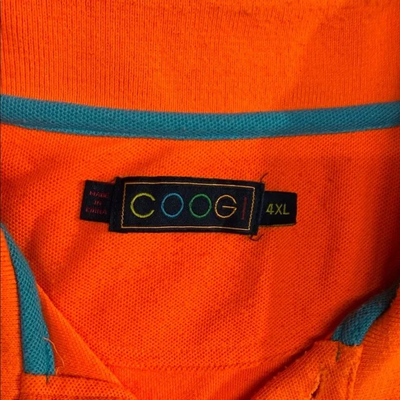 COOGI Bright Orange Men's Polo Shirt - Picture 2 of 5